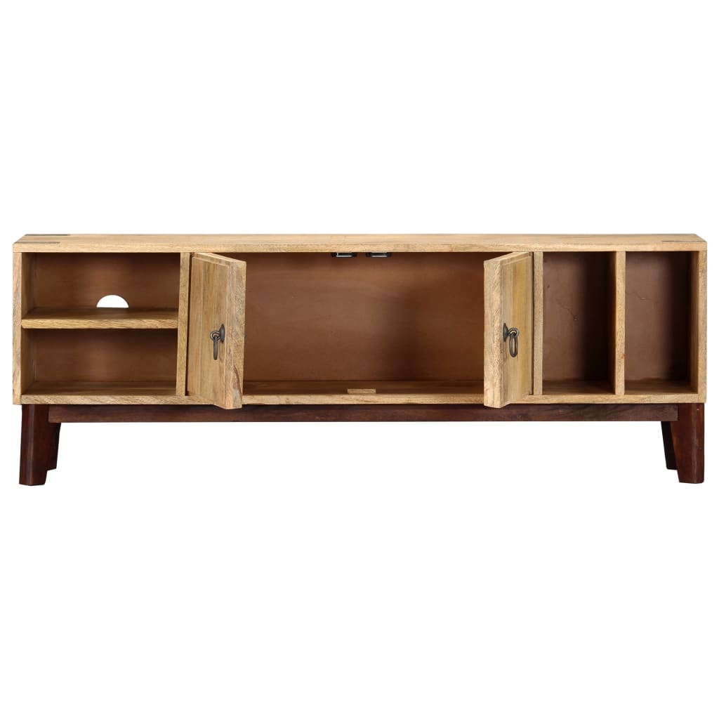 vidaXL Tv-meubel 130x30x46 cm massief ruw mangohout