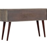 VidaXL Wandtafel 120x35x75 cm massief ruw mangohout grijs