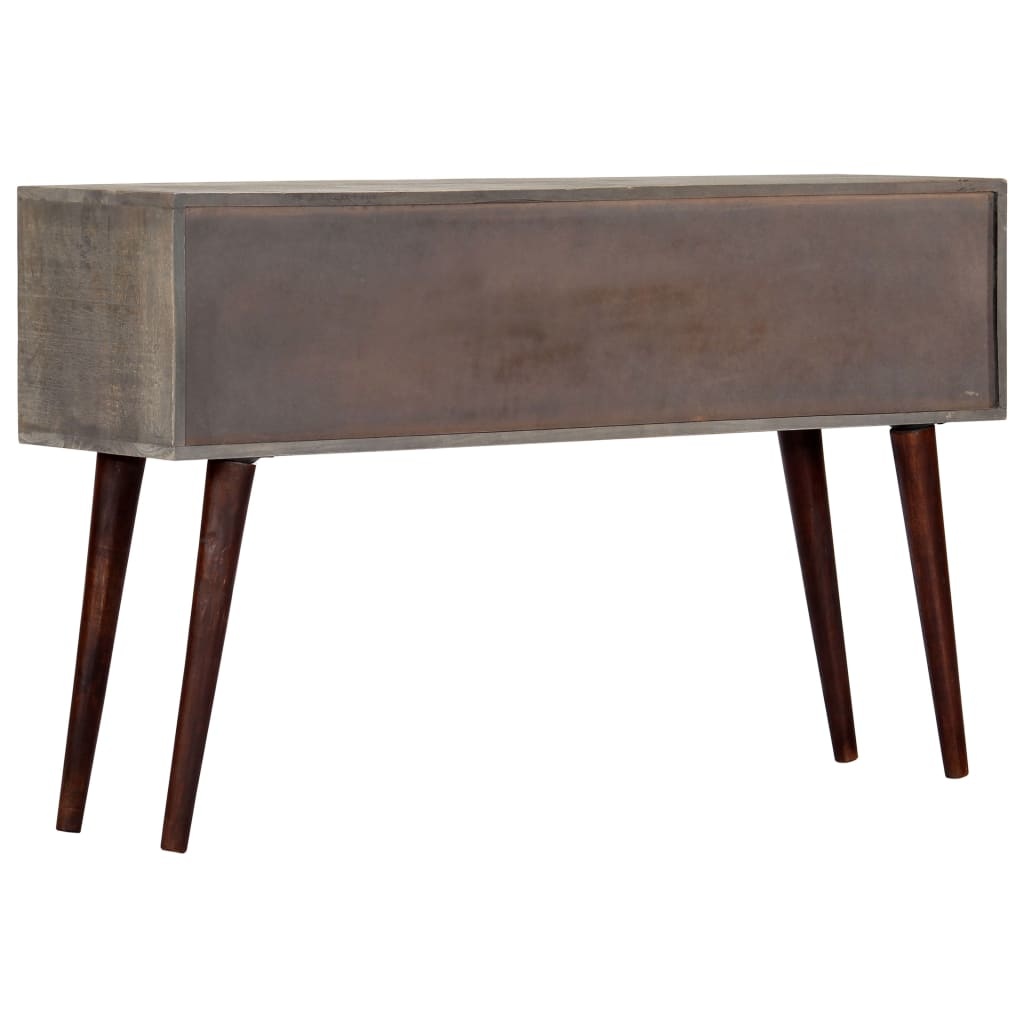 VidaXL Wandtafel 120x35x75 cm massief ruw mangohout grijs