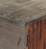 VidaXL Wandtafel 120x35x75 cm massief ruw mangohout grijs