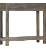 VidaXL Wandtafel 86x30x76 cm massief mangohout grijs