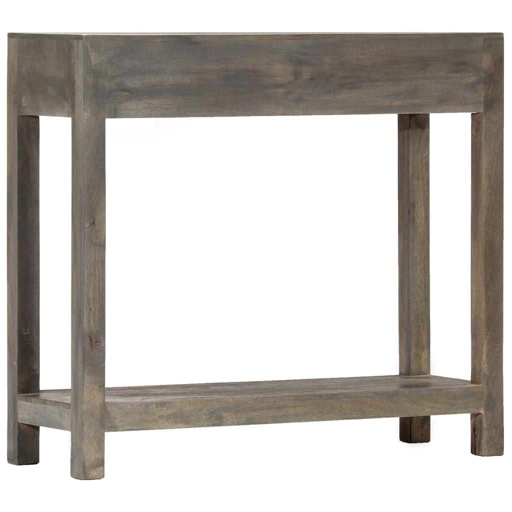 VidaXL Wandtafel 86x30x76 cm massief mangohout grijs