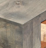 VidaXL Wandtafel 86x30x76 cm massief mangohout grijs
