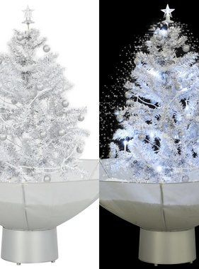 VidaXL Kerstboom sneeuwend met paraplubasis 75 cm wit