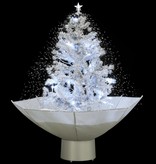 VidaXL Kerstboom sneeuwend met paraplubasis 75 cm wit