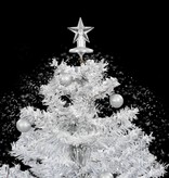 VidaXL Kerstboom sneeuwend met paraplubasis 75 cm wit