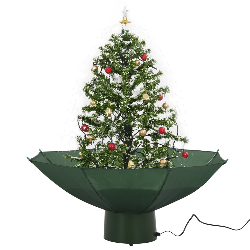 vidaXL Kerstboom sneeuwend met paraplubasis 75 cm groen