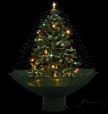 VidaXL Kerstboom sneeuwend met paraplubasis 75 cm groen