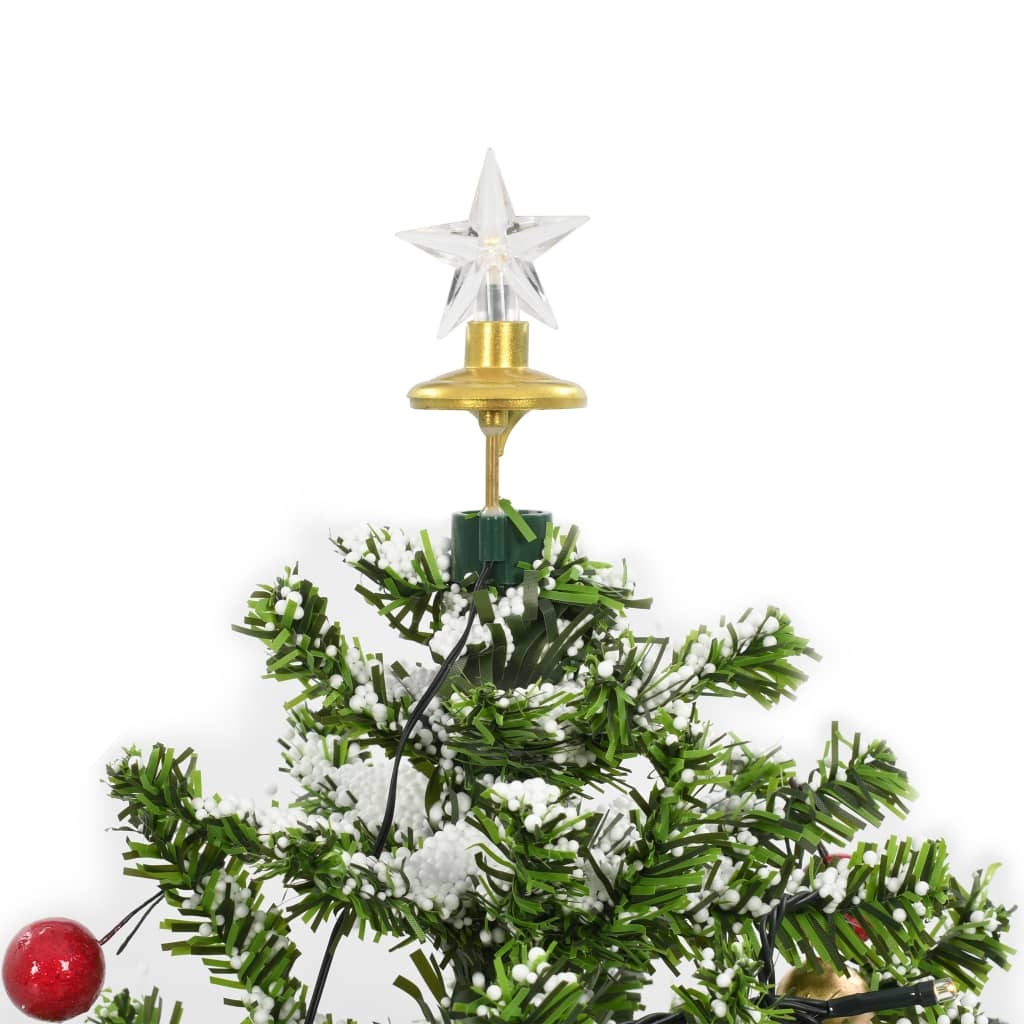 VidaXL Kerstboom sneeuwend met paraplubasis 75 cm groen