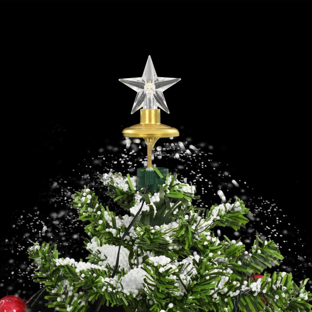 VidaXL Kerstboom sneeuwend met paraplubasis 75 cm groen