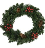 vidaXL Kerstkransen 2 st met decoratie 45 cm groen