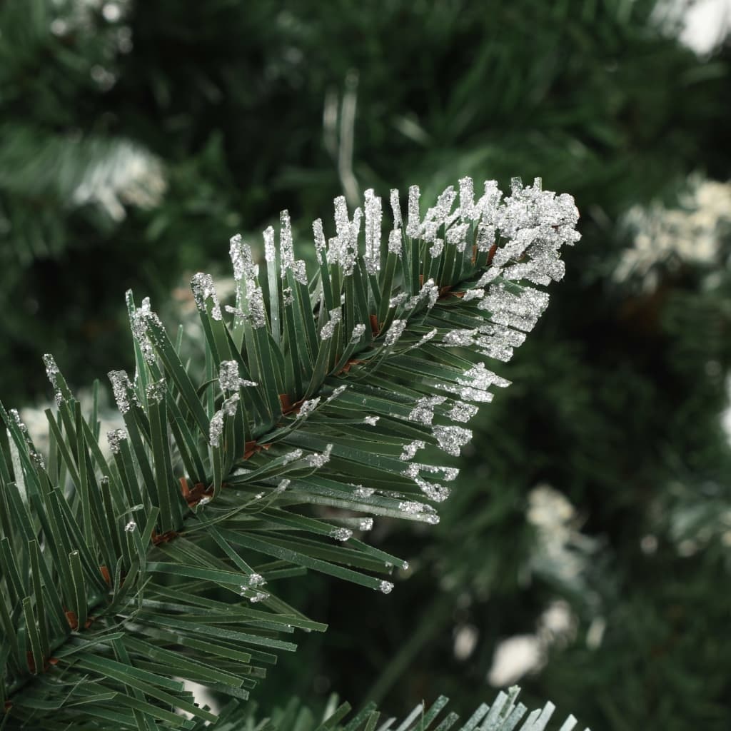 VidaXL Kunstkerstboom met dennenappels en wit glitter 150 cm