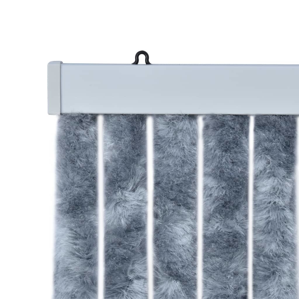 VidaXL Vliegengordijn 56x185 cm chenille zilverkleurig