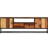 vidaXL Tv-meubel 120x30x40 cm massief gerecycled hout en staal