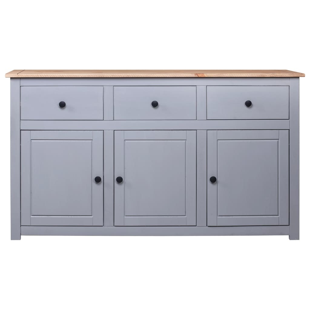 VidaXL Dressoir Panama Range 135x40x80 cm massief grenenhout grijs