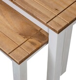 VidaXL 2-delige Tafeltjesset Panama Range massief grenenhout wit
