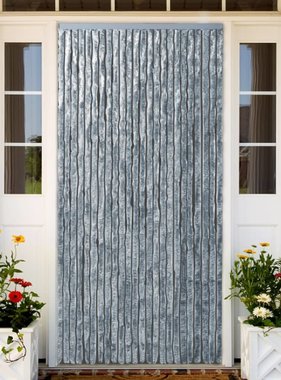 VidaXL Vliegengordijn 90x220 cm chenille wit en grijs