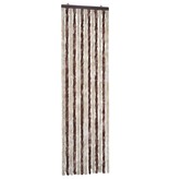 VidaXL Vliegengordijn 56x185 cm chenille beige en lichtbruin