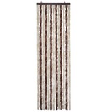 VidaXL Vliegengordijn 56x185 cm chenille beige en lichtbruin