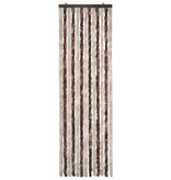 vidaXL Vliegengordijn 56x185 cm chenille beige en lichtbruin