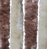 VidaXL Vliegengordijn 56x185 cm chenille beige en lichtbruin
