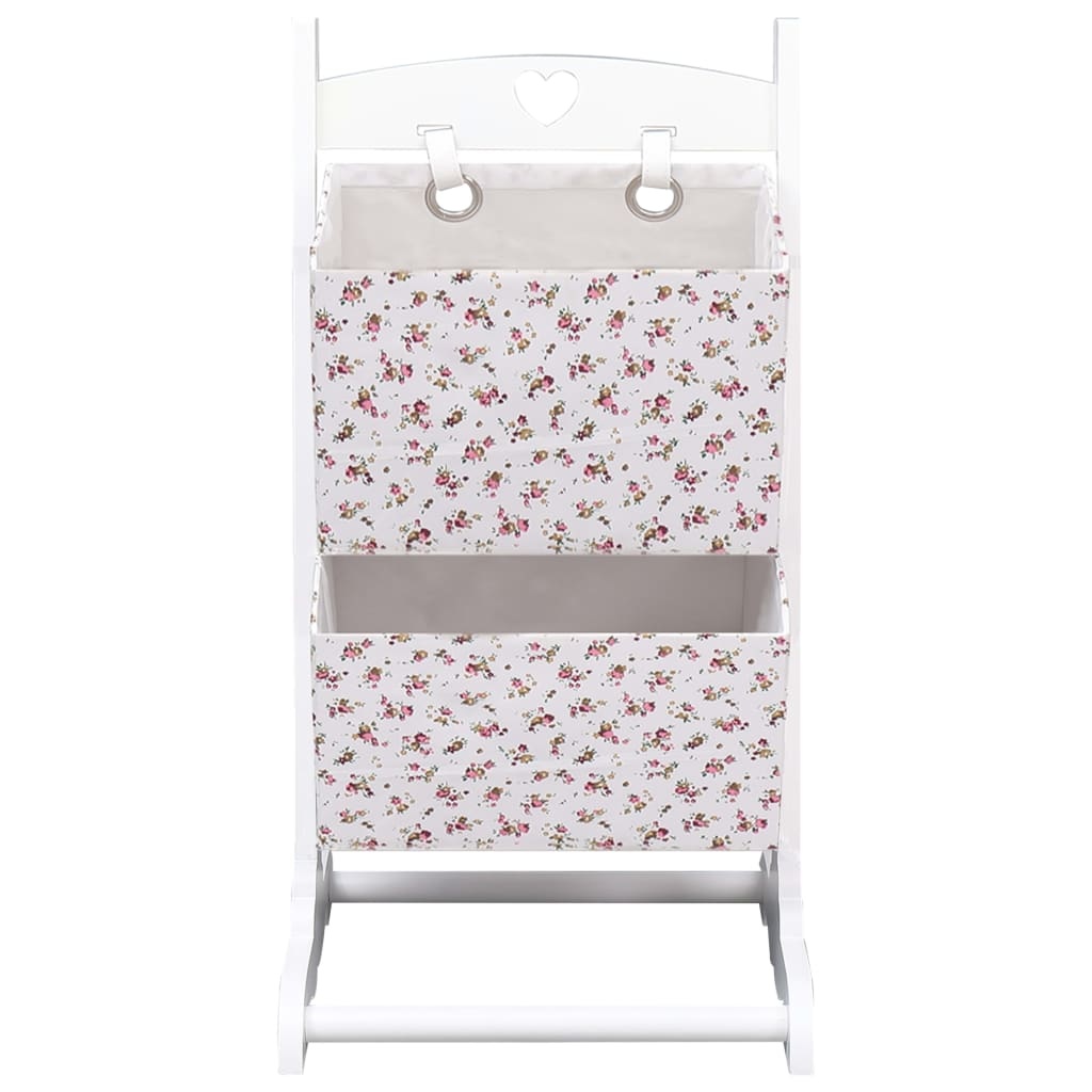 VidaXL Mandenrek 2-laags bloem 35x35x72 cm hout