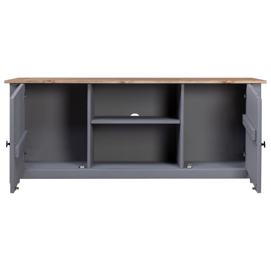 vidaXL Tv-kast Panama Range 120x40x50 cm massief grenenhout grijs