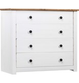 VidaXL Bijzetkast Panama Range 80x40x73 cm grenenhout wit