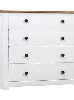 VidaXL Bijzetkast Panama Range 80x40x73 cm grenenhout wit