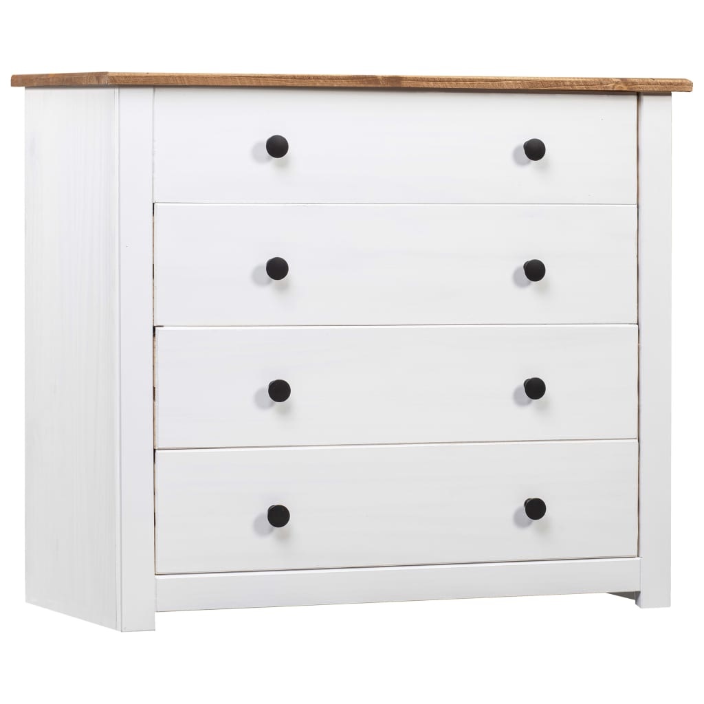 VidaXL Bijzetkast Panama Range 80x40x73 cm grenenhout wit