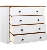 VidaXL Bijzetkast Panama Range 80x40x73 cm grenenhout wit