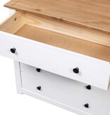 VidaXL Bijzetkast Panama Range 80x40x73 cm grenenhout wit