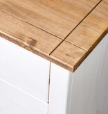 VidaXL Bijzetkast Panama Range 80x40x73 cm grenenhout wit