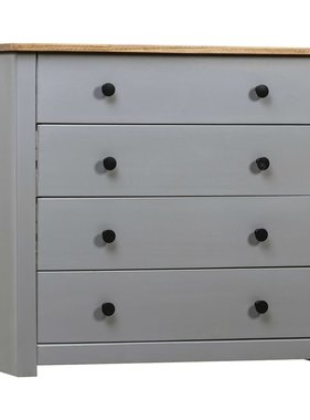 VidaXL Bijzetkast Panama Range 80x40x73 cm grenenhout grijs