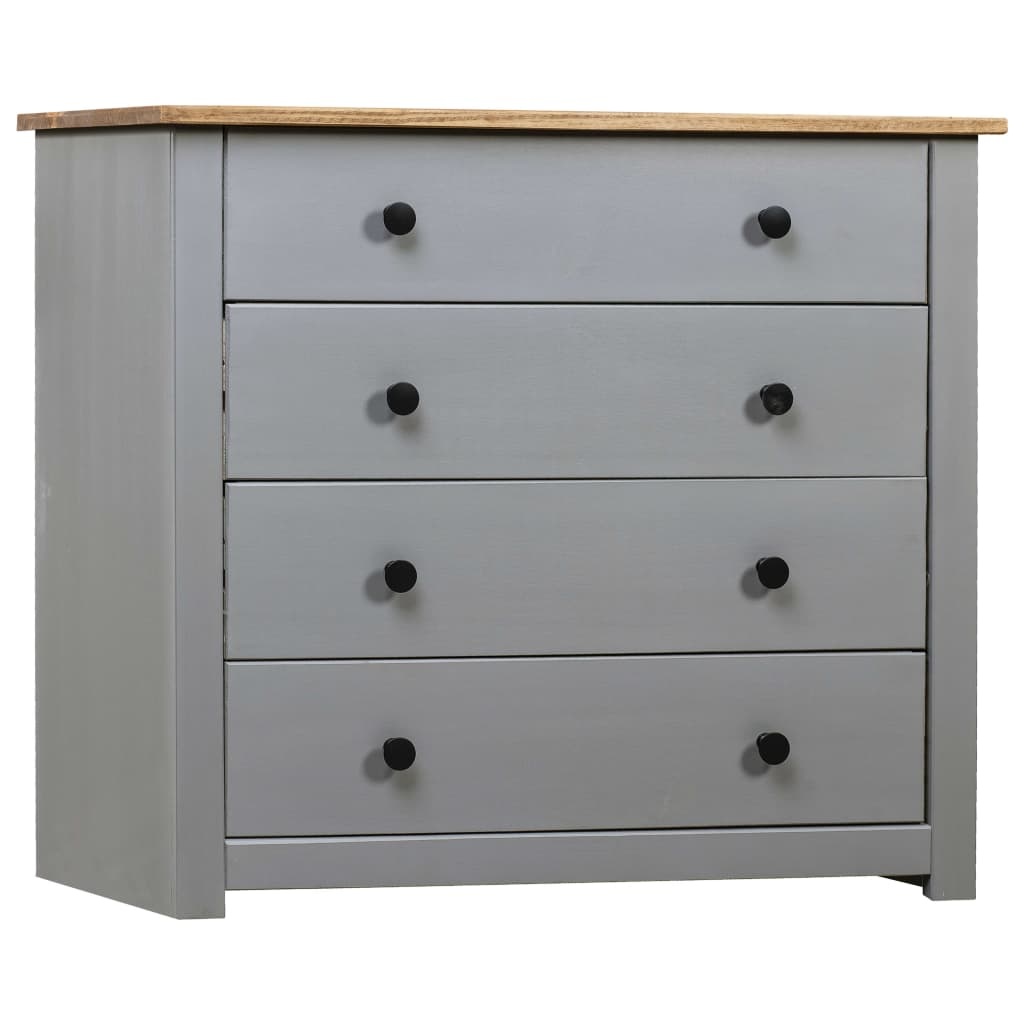 VidaXL Bijzetkast Panama Range 80x40x73 cm grenenhout grijs