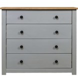 VidaXL Bijzetkast Panama Range 80x40x73 cm grenenhout grijs