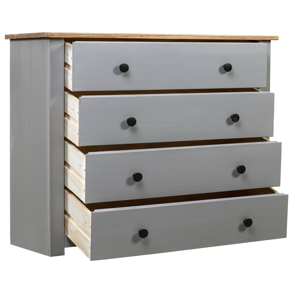 VidaXL Bijzetkast Panama Range 80x40x73 cm grenenhout grijs