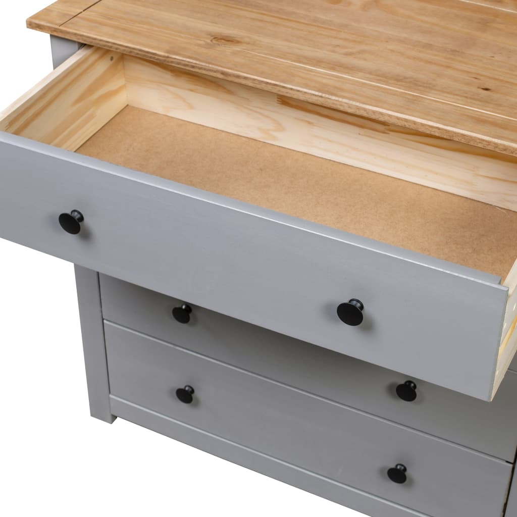 VidaXL Bijzetkast Panama Range 80x40x73 cm grenenhout grijs