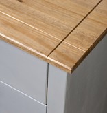 VidaXL Bijzetkast Panama Range 80x40x73 cm grenenhout grijs