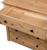 VidaXL Bijzetkast Panama Range 80x40x73 cm grenenhout