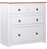 VidaXL Dressoir Panama Range 80x40x83 cm grenenhout wit