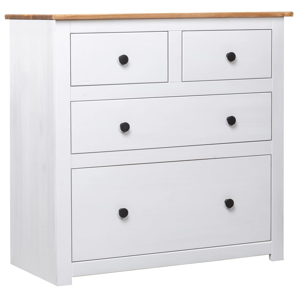 VidaXL Dressoir Panama Range 80x40x83 cm grenenhout wit