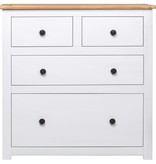 VidaXL Dressoir Panama Range 80x40x83 cm grenenhout wit