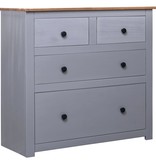 VidaXL Dressoir Panama Range 80x40x83 cm grenenhout grijs