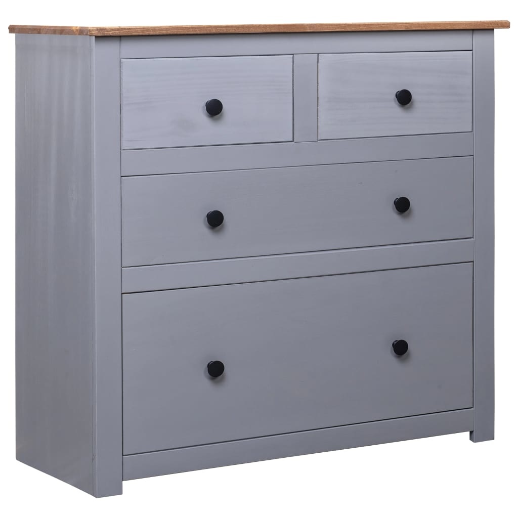 VidaXL Dressoir Panama Range 80x40x83 cm grenenhout grijs