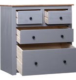 VidaXL Dressoir Panama Range 80x40x83 cm grenenhout grijs