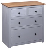 VidaXL Dressoir Panama Range 80x40x83 cm grenenhout grijs