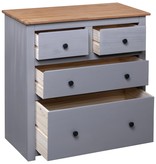 VidaXL Dressoir Panama Range 80x40x83 cm grenenhout grijs