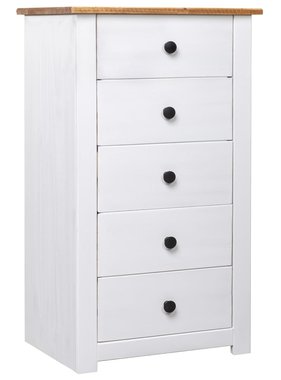 VidaXL Dressoir Panama Range 46x40x89 cm grenenhout wit