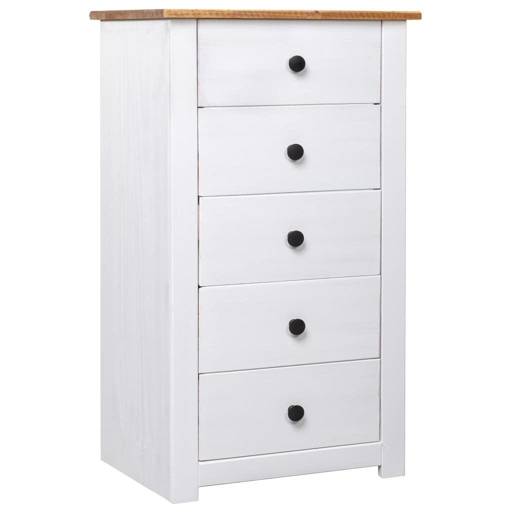 VidaXL Dressoir Panama Range 46x40x89 cm grenenhout wit